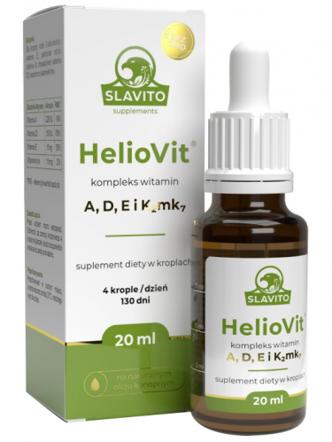 SLAVITO HelioVit witamina A D3 E K2 MK-7 krople ADEK